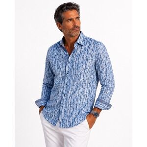 Robert Graham Eldert Classic Fit Multi Color Abstract Stripe Stretch Shirt S NEW